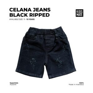 Celana Jeans Pendek Black Ripped