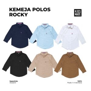 Kemeja Panjang Anak Polos Rocky NEW