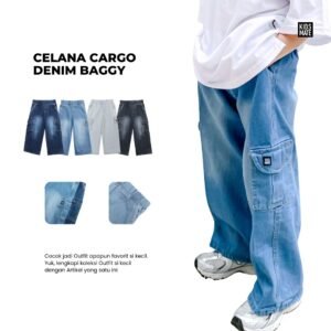 Kidsmate Celana Cargo Denim Baggy