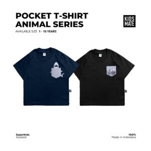 Kidsmate Tshirt Oversize Pocket Animal Series