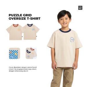 Kidsmate Puzzle Grid Oversize T-Shirt
