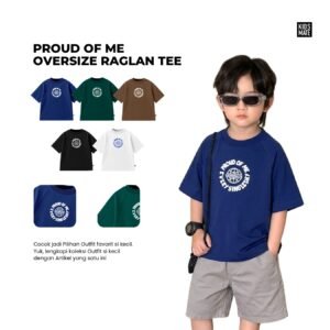 Kidsmate Proud Of Me Oversize Raglan Tee