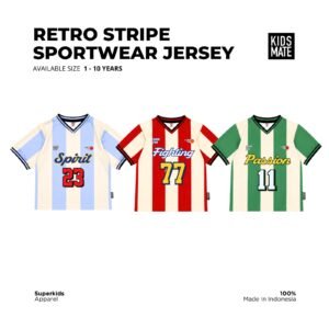 Kidsmate Retro Stripe Sportswear Jersey
