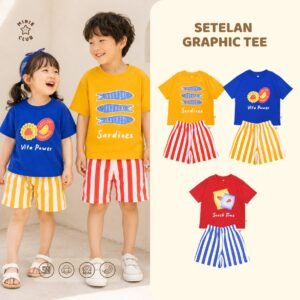 Minieclub Setelan Graphic Tee